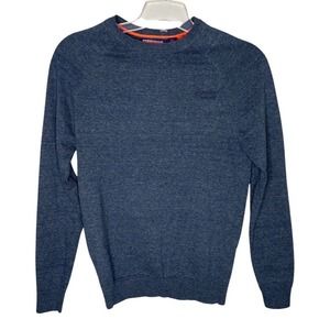 Superdry Sweater Mens Small Heather Blue Modern Urban‎ Office Casual Preppy